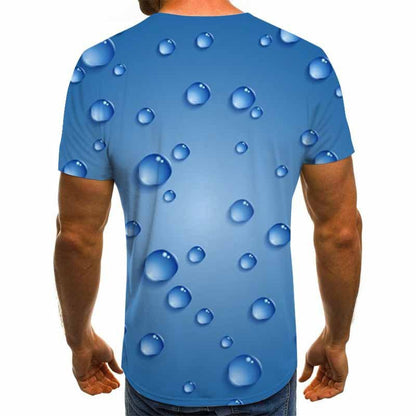 best Raindrop Liquid Print 3DT Shirt Men's Fashion Trendy Short Sleeve Clothing shop online at M2K Trends for Men's T-shirts