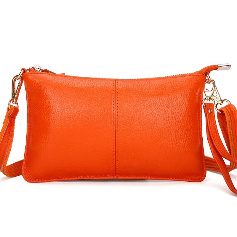 best RanHuang Women Genuine Leather Day Clutches Candy Color Shoulder Bags Women&#39;s Fashion Crossbody Bags Small Clutch Bags 0 shop online at M2K Trends for