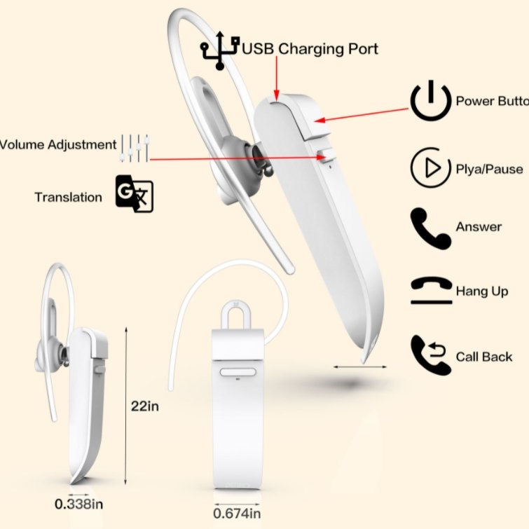 best Real-time Language Translator Earbuds 25 Languages Online Instant Translation US earbud shop online at M2K Trends for earbud