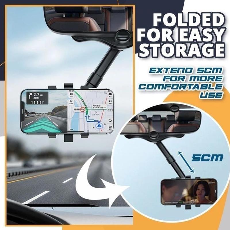 best Rearview Mirror Phone Holder For Car Rotatable And Retractable Car Phone Holder Multifunctional 360 Rear View Mirror Phone Holder Suitable For All Mobile Phones And All Car Rearview Mirror Phone Holder shop online at M2K Trends for Motor Vehicle Interior Fittings