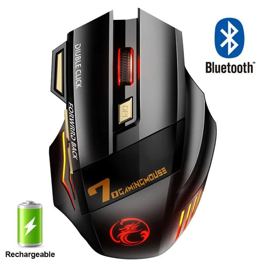 best Rechargeable Wireless Mouse Bluetooth Gamer Gaming Mouse Computer Ergonomic Mause With Backlight RGB Silent Mice For Laptop PC shop online at M2K Trends for Wireless