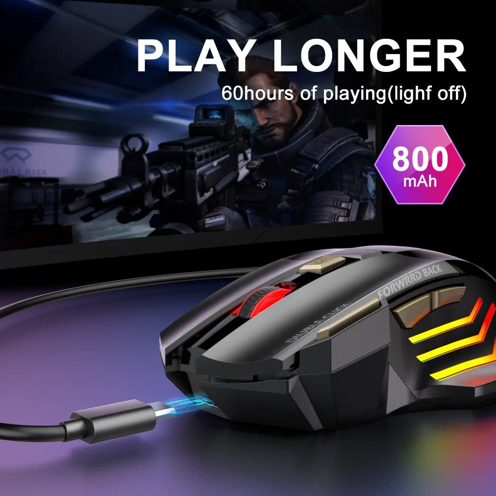 best Rechargeable Wireless Mouse Bluetooth Gamer Gaming Mouse Computer Ergonomic Mause With Backlight RGB Silent Mice For Laptop PC shop online at M2K Trends for Wireless