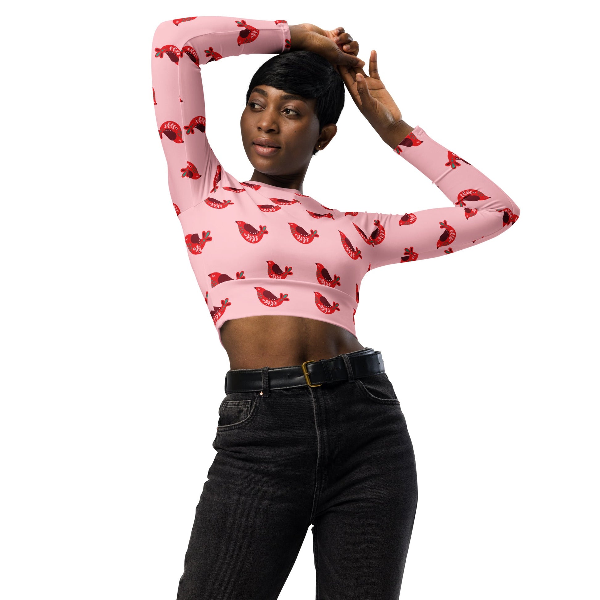 best Recycled long-sleeve crop top shop online at M2K Trends for