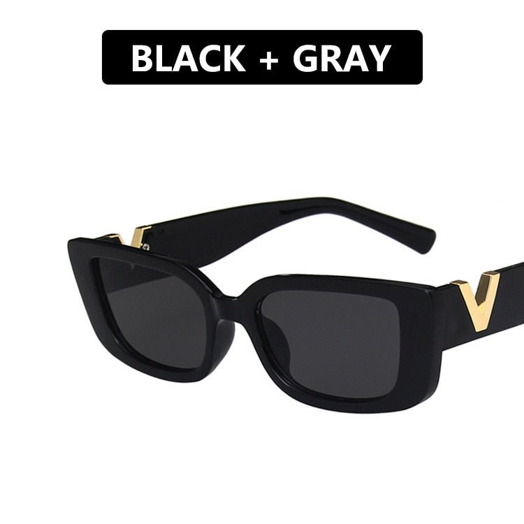 best Retro Rectangle Sunglasses Women Brand Designer Vintage Small Frame Sun Glasses Ladies Classic Black Square Oculos De Sol 0 shop online at M2K Trends for