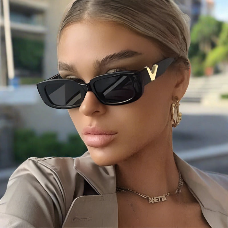 best Retro Rectangle Sunglasses Women Brand Designer Vintage Small Frame Sun Glasses Ladies Classic Black Square Oculos De Sol 0 shop online at M2K Trends for