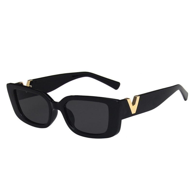 best Retro Rectangle Sunglasses Women Brand Designer Vintage Small Frame Sun Glasses Ladies Classic Black Square Oculos De Sol 0 shop online at M2K Trends for