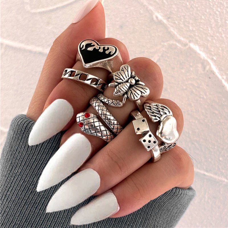 best Retro Rhinestone Charm Billiards Finger Jewelry Accessories shop online at M2K Trends for