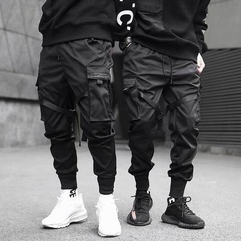 best Ribbons Harem Joggers Men Cargo Pants Streetwear 2022 Hip Hop Casual Pockets Track Pants Male Harajuku Fashion Trousers 0 shop online at M2K Trends for mens pants