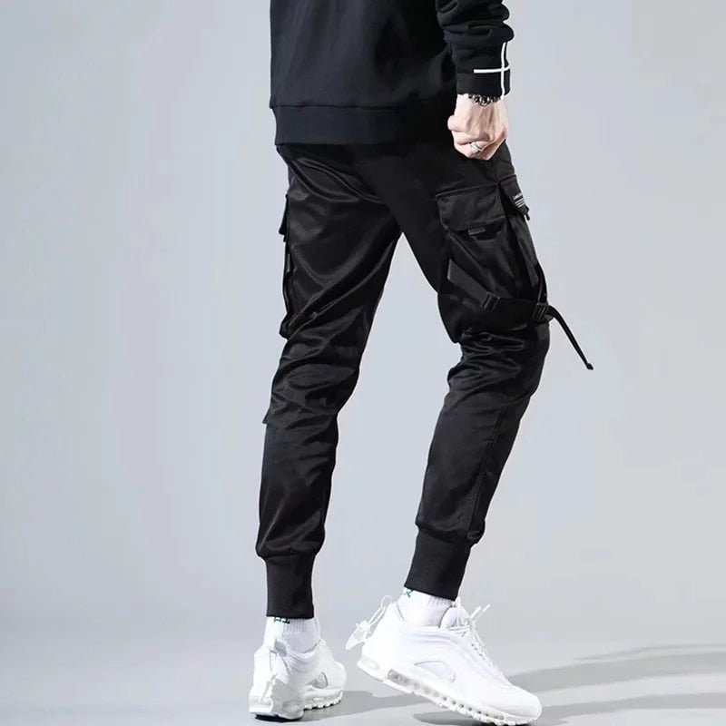 best Ribbons Harem Joggers Men Cargo Pants Streetwear 2022 Hip Hop Casual Pockets Track Pants Male Harajuku Fashion Trousers 0 shop online at M2K Trends for mens pants