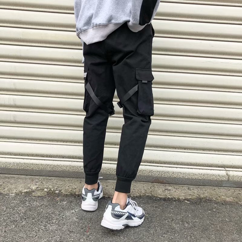 best Ribbons Harem Joggers Men Cargo Pants Streetwear 2022 Hip Hop Casual Pockets Track Pants Male Harajuku Fashion Trousers 0 shop online at M2K Trends for mens pants