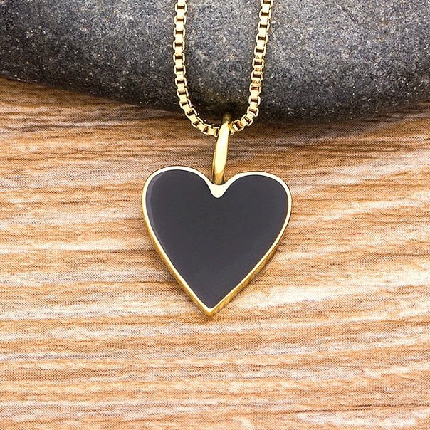 best Romantic Heart Couple Necklace 5 Colors Simple Valentine's Day Sweater Chain Best Friend Lovers Wedding Party Gift Jewelry 0 shop online at M2K Trends for
