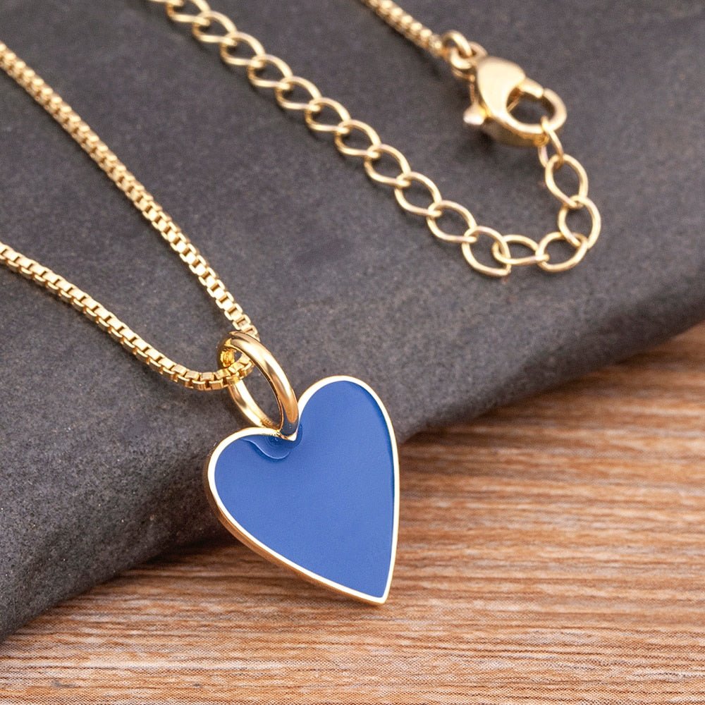 best Romantic Heart Couple Necklace 5 Colors Simple Valentine's Day Sweater Chain Best Friend Lovers Wedding Party Gift Jewelry 0 shop online at M2K Trends for