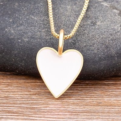 best Romantic Heart Couple Necklace 5 Colors Simple Valentine's Day Sweater Chain Best Friend Lovers Wedding Party Gift Jewelry 0 shop online at M2K Trends for
