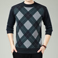 best Round Neck Sweater Knit Sweater Thick Middle Aged Male Woolen Sweater 0 shop online at M2K Trends for