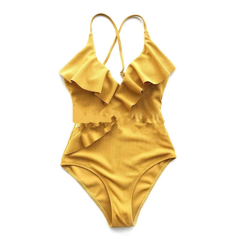 best Ruffled one-piece swimsuit Clothing shop online at M2K Trends for beachwear