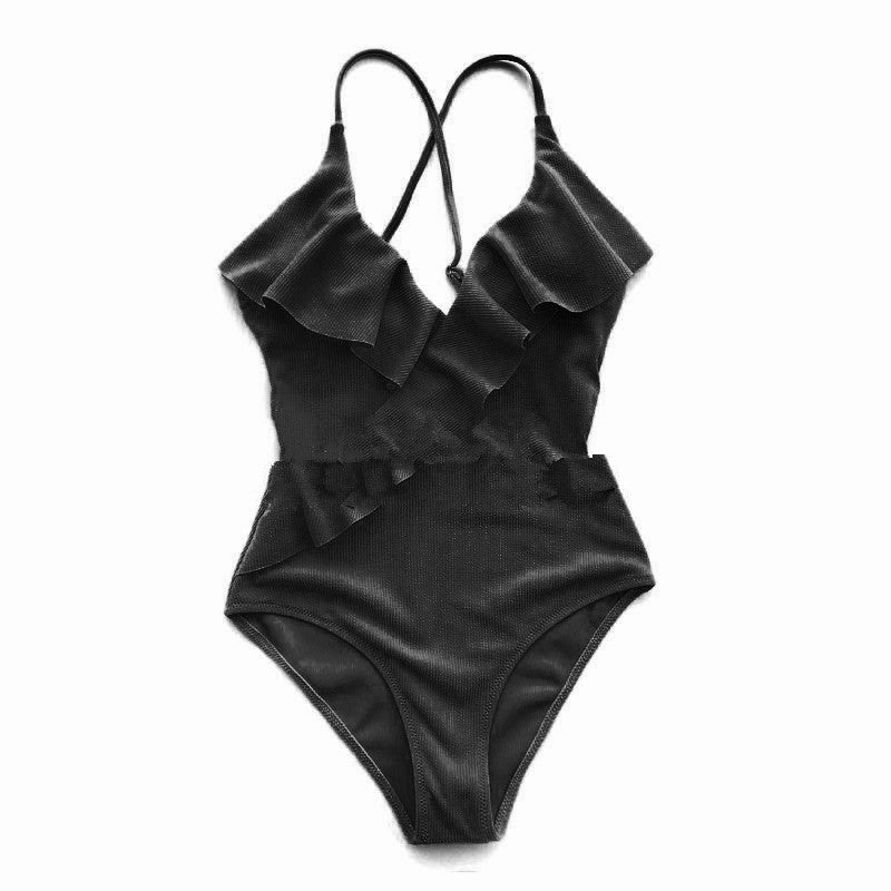 best Ruffled one-piece swimsuit Clothing shop online at M2K Trends for beachwear