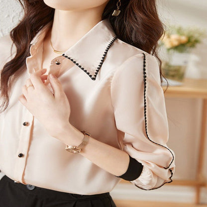 best Satin Lapel Shirt Top For Women 0 shop online at M2K Trends for