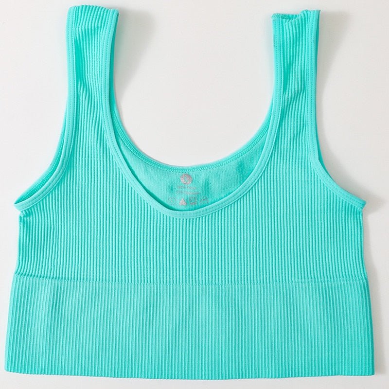 best Seamless Tops For Women Tank Crop Top Ribbed Sports Bras Nonwire Underwear O-neck Cami Tee Sexy Lingerie Fitness Girls Camisole 0 shop online at M2K Trends for