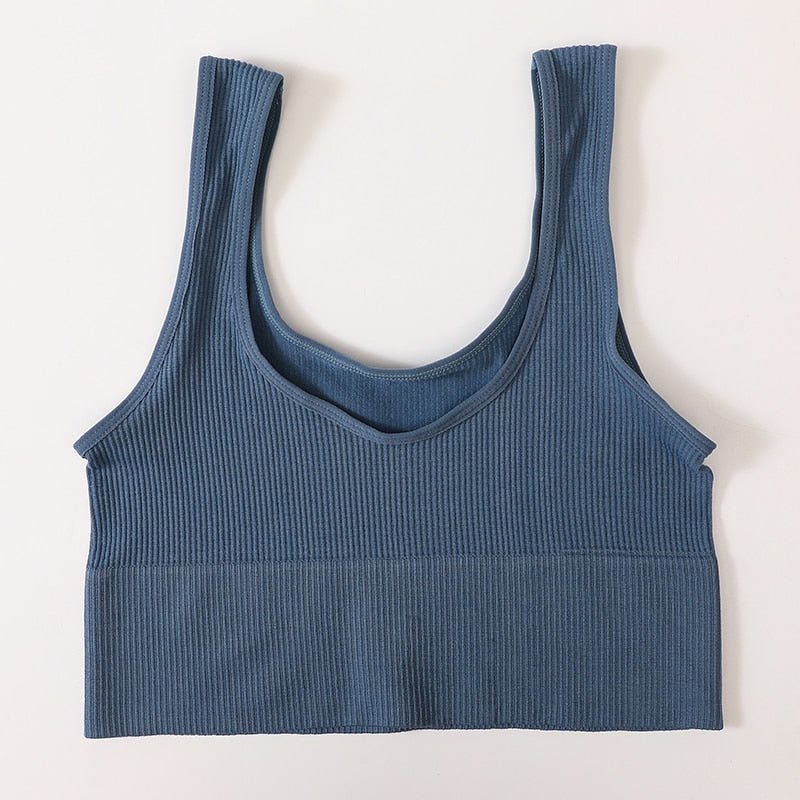 best Seamless Tops For Women Tank Crop Top Ribbed Sports Bras Nonwire Underwear O-neck Cami Tee Sexy Lingerie Fitness Girls Camisole 0 shop online at M2K Trends for