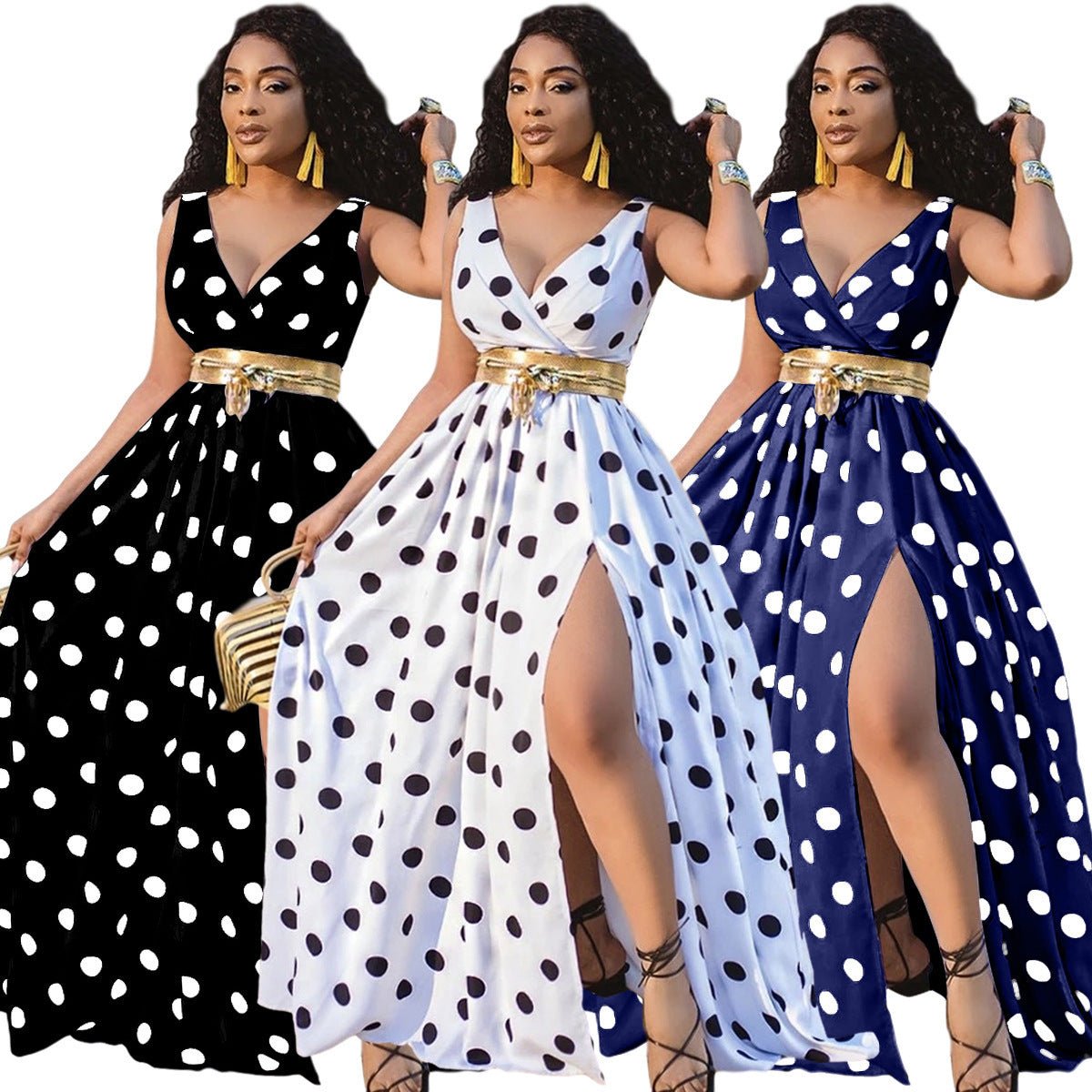 best Sexy Dresses Women Party Ladies Belt Plus Size Forked Club Dresses women dress shop online at M2K Trends for Fashionable plus size dresses for clubs