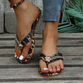 best Sexy Flip-Flops Women's Slippers New Fashion Fashion Printing Flat Flip-Flops Outdoor Slippers Flat Slippers Women's Large Size 0 shop online at M2K Trends for