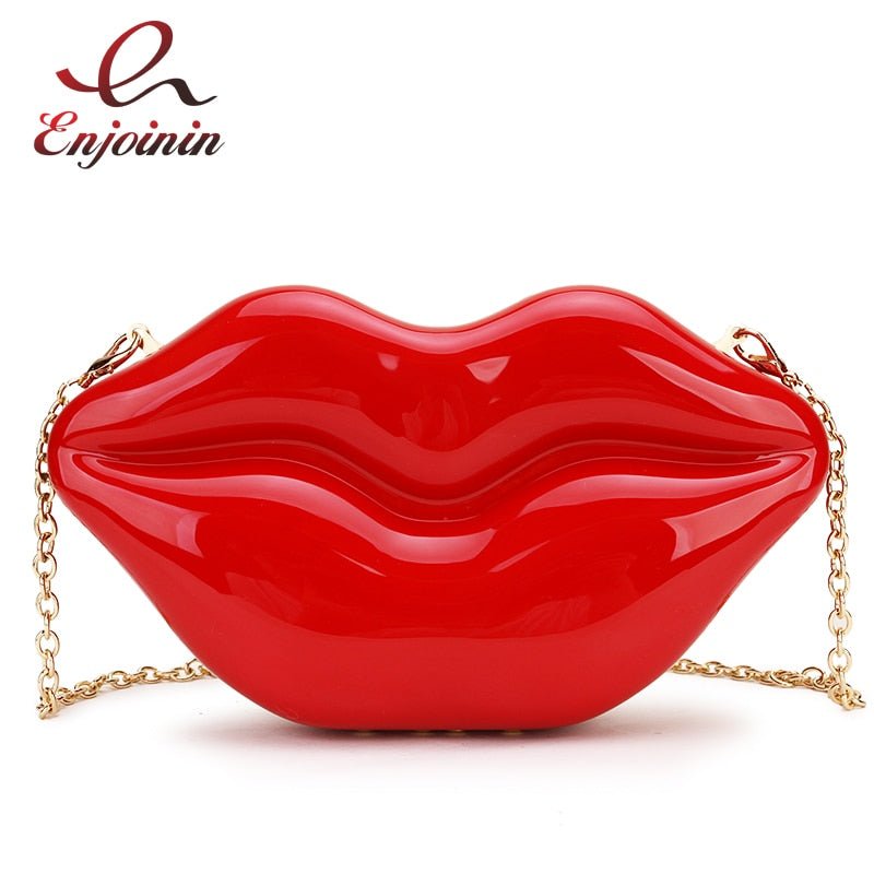 best Sexy Red Lips Design Women Party Clutch Evening Bag Dazzling Female Chain Bag Crossbody Bag Purses and Handbags Pouch Fashion 0 shop online at M2K Trends for