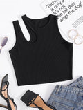 best Sexy Rib-knit Tank Top for Women Summer Solid O-neck Sleeveless Crop Tops Street Vintage Korean Fashion Shirt Vest Y2K Clothes 0 shop online at M2K Trends for
