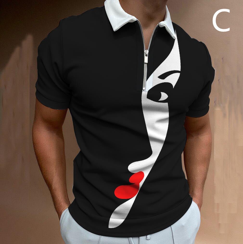 best Shirts For Men Face Art Print Short Sleeve Tshirts Streetwear Mens Clothing shop online at M2K Trends for