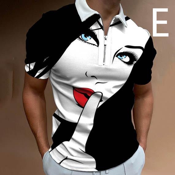 best Shirts For Men Face Art Print Short Sleeve Tshirts Streetwear Mens Clothing shop online at M2K Trends for
