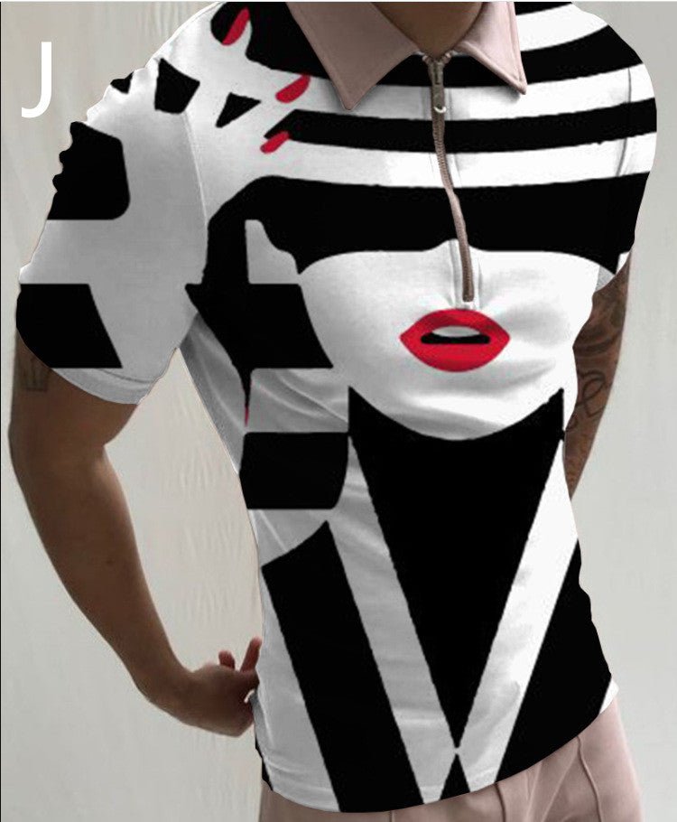 best Shirts For Men Face Art Print Short Sleeve Tshirts Streetwear Mens Clothing shop online at M2K Trends for