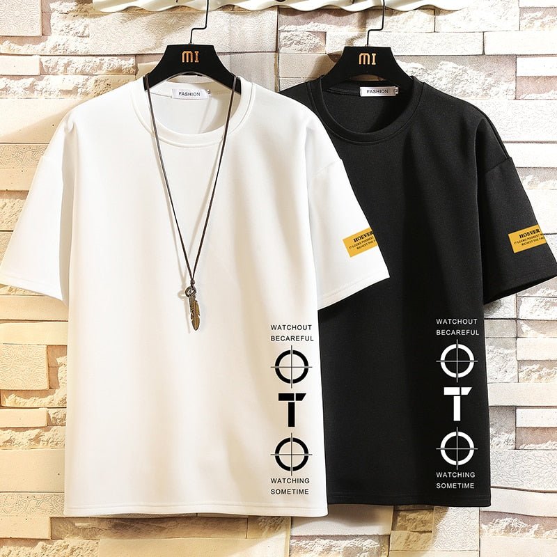 best Short Sleeve T Shirt Men'S For 2023 Summer Print Black White Tshirt Top Tees Brand Fashion Clothes Plus Size M-5XL O NECK 0 shop online at M2K Trends for