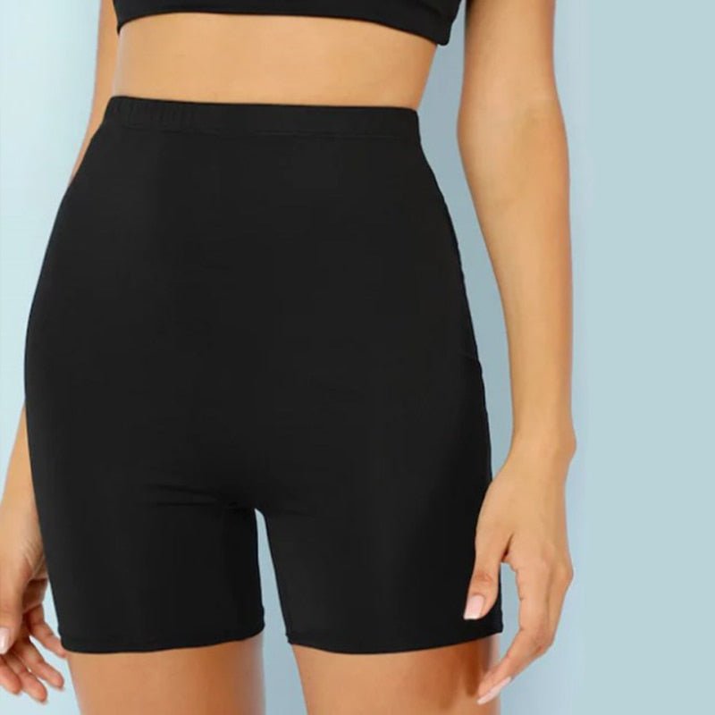 best Shorts Women Thin Fitness Casual High Waist Fashion Biker Shorts Summer Slim Knee-Length Bottoms Black Cycling Shorts Streetwear 0 shop online at M2K Trends for