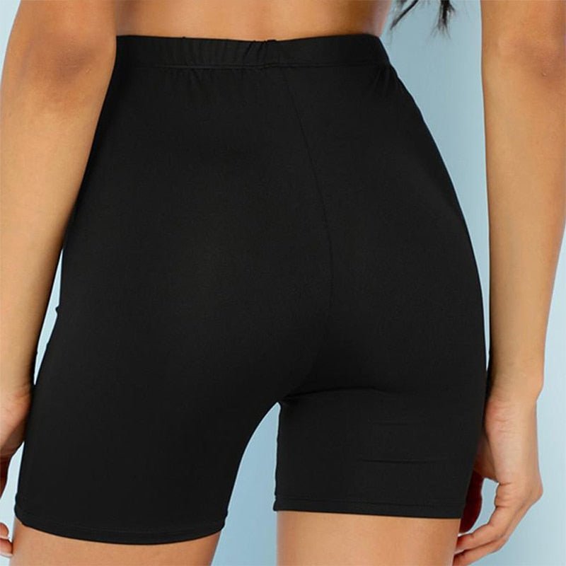 best Shorts Women Thin Fitness Casual High Waist Fashion Biker Shorts Summer Slim Knee-Length Bottoms Black Cycling Shorts Streetwear 0 shop online at M2K Trends for