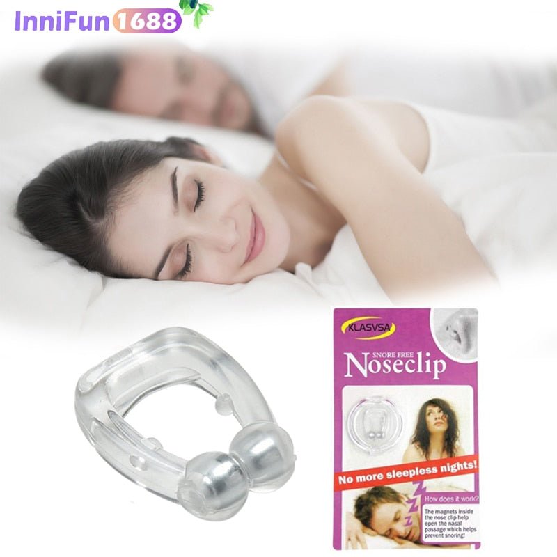 best Silicone Magnetic Anti Snore Stop Snoring Nose Clip Sleep Tray Sleeping Aid Apnea Guard Night Device 0 shop online at M2K Trends for