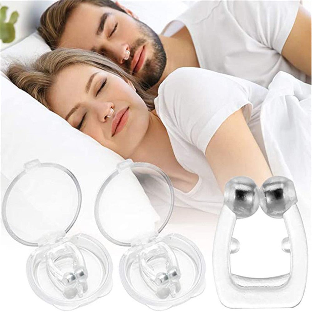 best Silicone Magnetic Anti Snore Stop Snoring Nose Clip Sleep Tray Sleeping Aid Apnea Guard Night Device 0 shop online at M2K Trends for