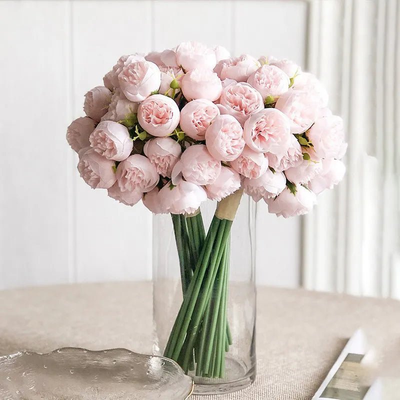 best Silk Flowers Peony Artificial Flowers Rose Bouquet 27 Heads Table Flower Arrangement Bride Wedding Home Decoration Fake Flower shop online at M2K Trends for
