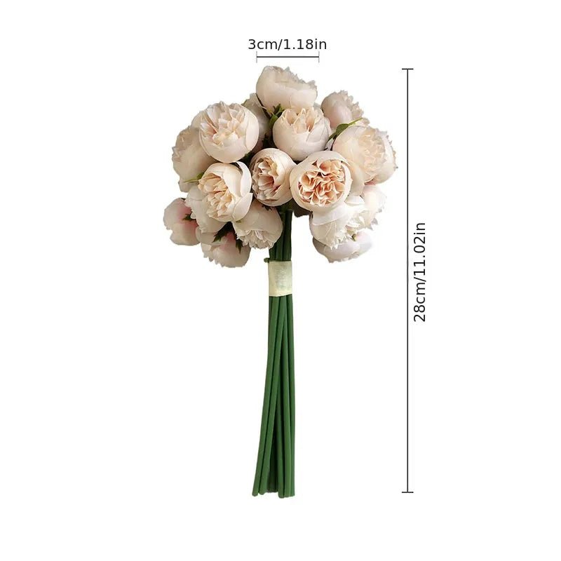 best Silk Flowers Peony Artificial Flowers Rose Bouquet 27 Heads Table Flower Arrangement Bride Wedding Home Decoration Fake Flower shop online at M2K Trends for