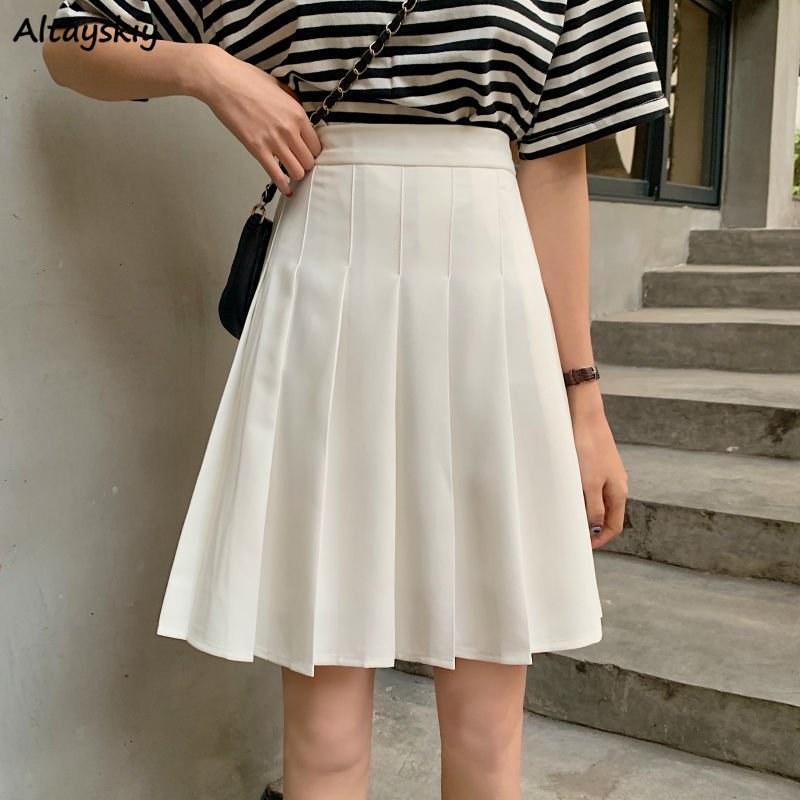 best Skirts Pleated Women High Waist Summer Knee-length Preppy Style Harajuku Y2k Hot Sale Street School Cosplay Casual Female Faldas 0 shop online at M2K Trends for