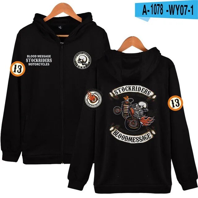 best Skull Stockriders Motorcycle Sweatshirts Hoodie Men/Women skull locomotive Sweatshirt Hoodies Streetwear Harajuku Jacket Coat shop online at M2K Trends for