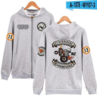 best Skull Stockriders Motorcycle Sweatshirts Hoodie Men/Women skull locomotive Sweatshirt Hoodies Streetwear Harajuku Jacket Coat shop online at M2K Trends for