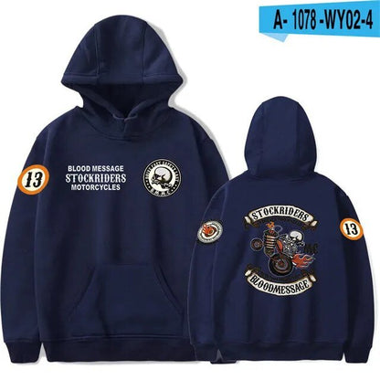 best Skull Stockriders Motorcycle Sweatshirts Hoodie Men/Women skull locomotive Sweatshirt Hoodies Streetwear Harajuku Jacket Coat shop online at M2K Trends for