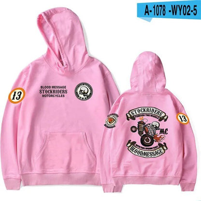 best Skull Stockriders Motorcycle Sweatshirts Hoodie Men/Women skull locomotive Sweatshirt Hoodies Streetwear Harajuku Jacket Coat shop online at M2K Trends for