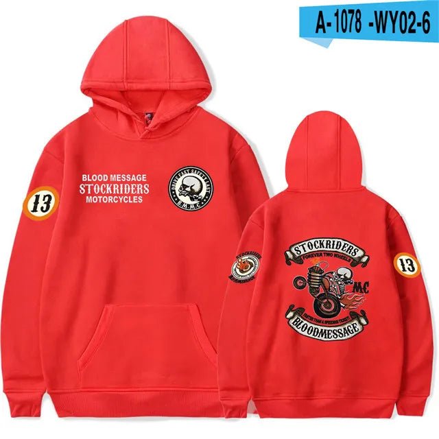 best Skull Stockriders Motorcycle Sweatshirts Hoodie Men/Women skull locomotive Sweatshirt Hoodies Streetwear Harajuku Jacket Coat shop online at M2K Trends for