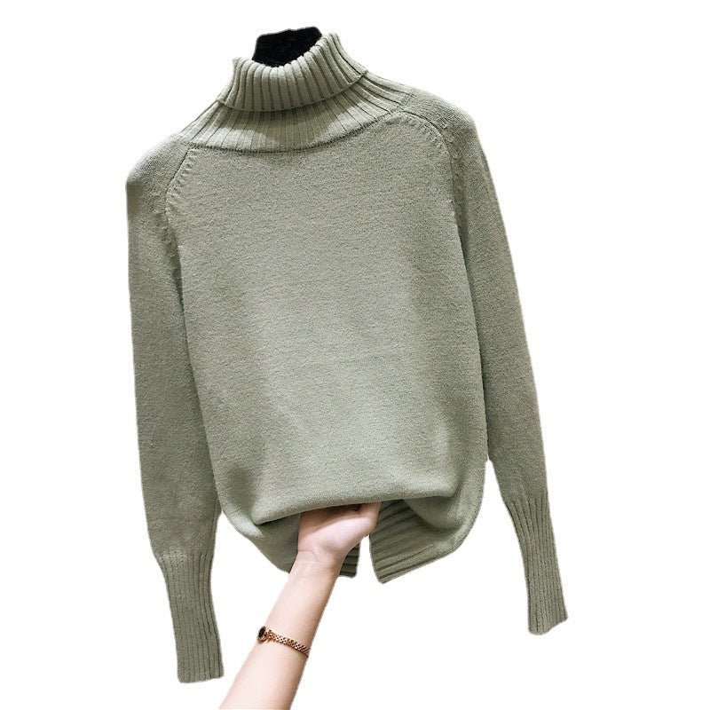 best Slim-fit Knit Sweater Women Loose Long-sleeved Pullover Turtleneck Base Sweater Women's T-Shirt | Fruit of the Loom L393 shop online at M2K Trends for