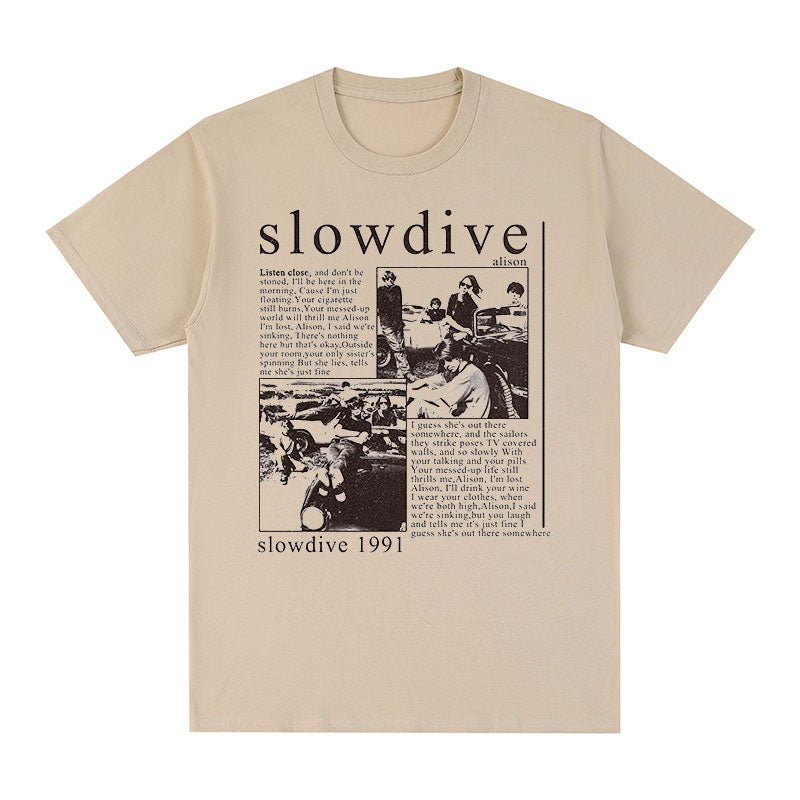best Slowdive Alison 1991 Vintage T-shirt Tour 90s Classic Cotton Men T shirt New TEE TSHIRT Womens Tops Unisex 0 shop online at M2K Trends for