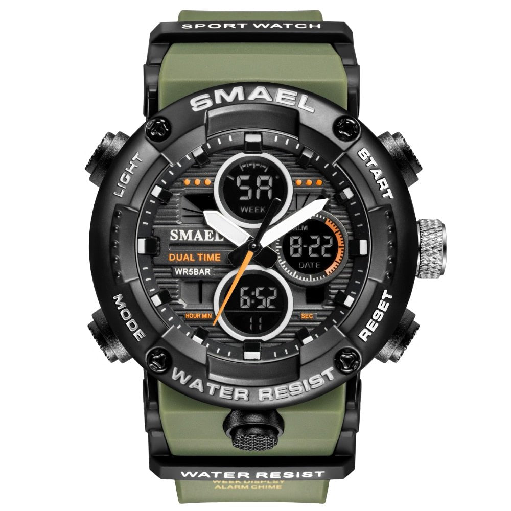 best SMAEL Sport Watch Men Waterproof LED Digital Watches Stopwatch Big Dial Clock For Male 8038 relogio masculino Men Watches Quartz Jewelry & Watches shop online at M2K Trends for Black Watch