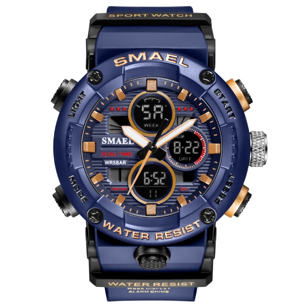 best SMAEL Sport Watch Men Waterproof LED Digital Watches Stopwatch Big Dial Clock For Male 8038 relogio masculino Men Watches Quartz Jewelry & Watches shop online at M2K Trends for Black Watch