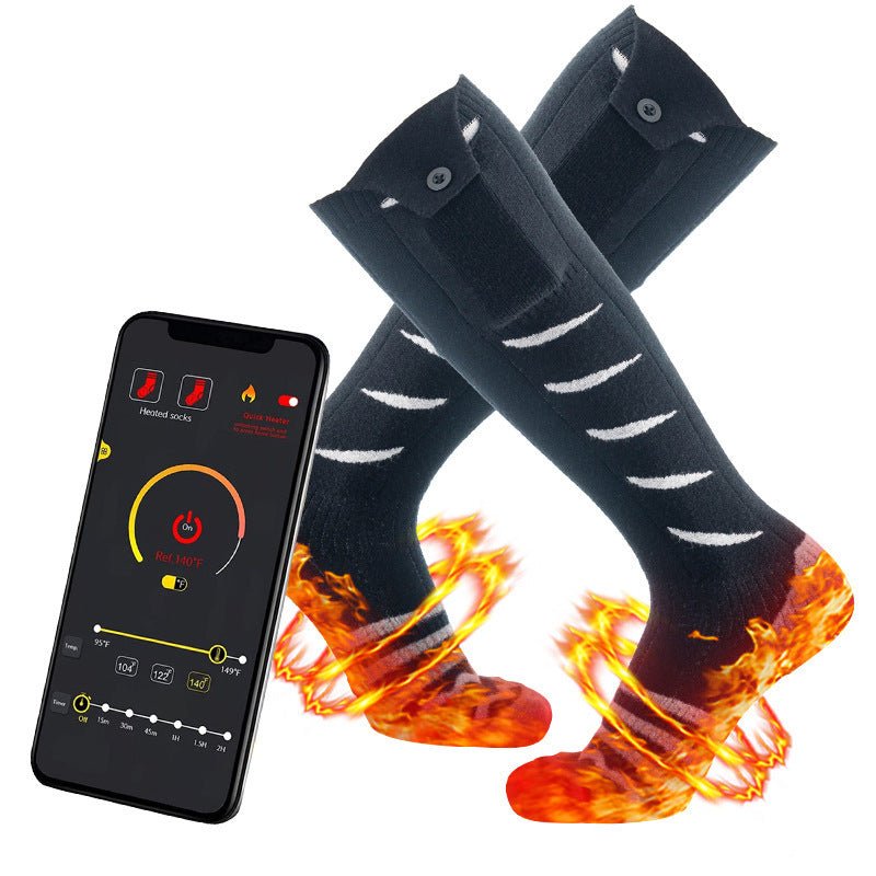 best Smart APP Mobile Phone Remote Control Heating Socks 0 shop online at M2K Trends for