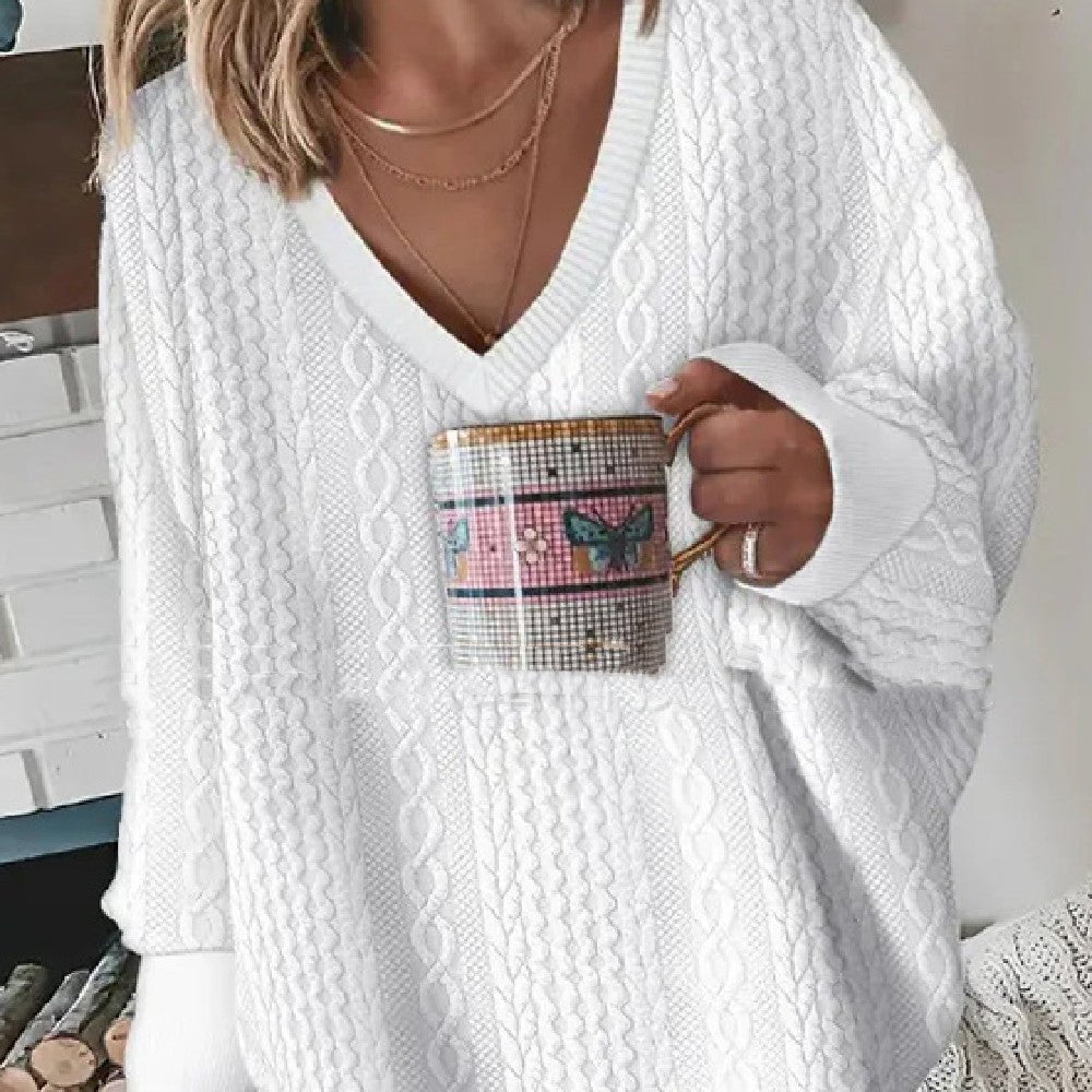 best Solid Color Knitted Sweater Sweater 0 shop online at M2K Trends for