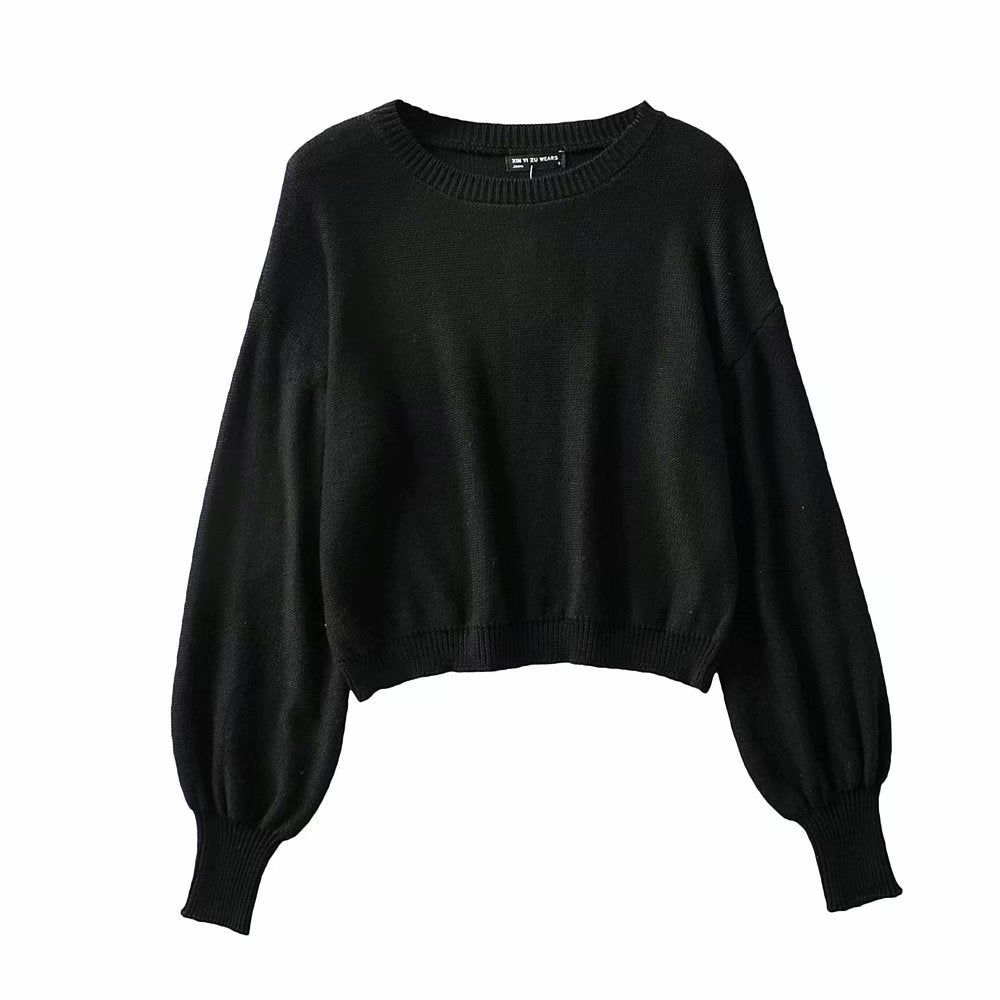 best Solid color long-sleeved sweater sweater 0 shop online at M2K Trends for